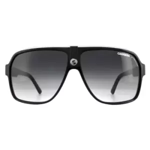 Image of Carrera Aviator Black and White Grey Gradient Sunglasses