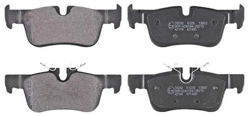 Image of A.B.S. 35030 Brake pad set prepared for wear warning indicator Brake Pad Set,disc brake (402)