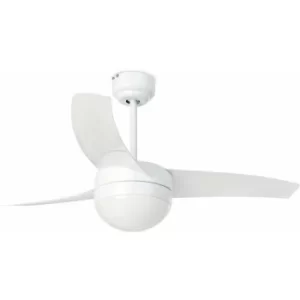 Image of Faro Easy 2 Light Small Ceiling Fan White with Light, E27