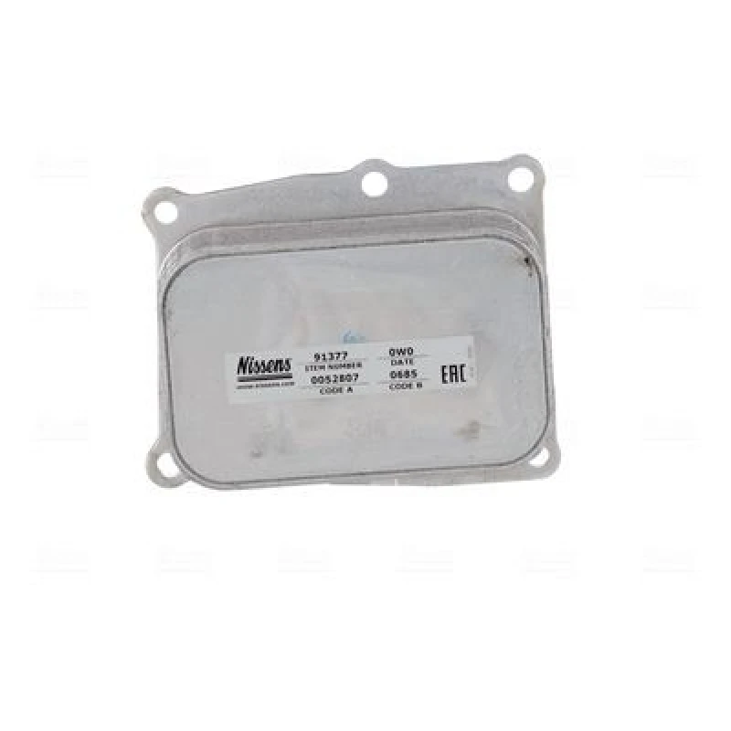 Image of NISSENS 91377 Oil Cooler without gaskets/seals, without filter Aluminium Oil Cooler,engine oil (469)