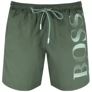 image of Hugo Boss Octopus Logo Swim Shorts Open Green Size L Men