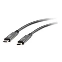 image of 0.9m (3ft) USB C Cable - USB 3.1 (3A) - M/M USB Type C Cable - Black