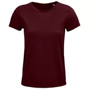 Image of SOLS Womens/Ladies Crusader Organic T-Shirt (L) (Burgundy)