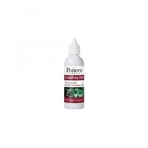 image of Potter's Herbals Comfrey Oil 75ml Bottle With Extract of Comfrey ( Also Known As Knitbone) And Eucalyptus Oil Aromatic Herbal Massage Oil