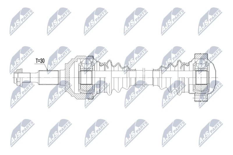 Image of NTY NPW-PS-014 Drive shaft Manual Transmission, Rear Axle Right Drive Shaft (13)