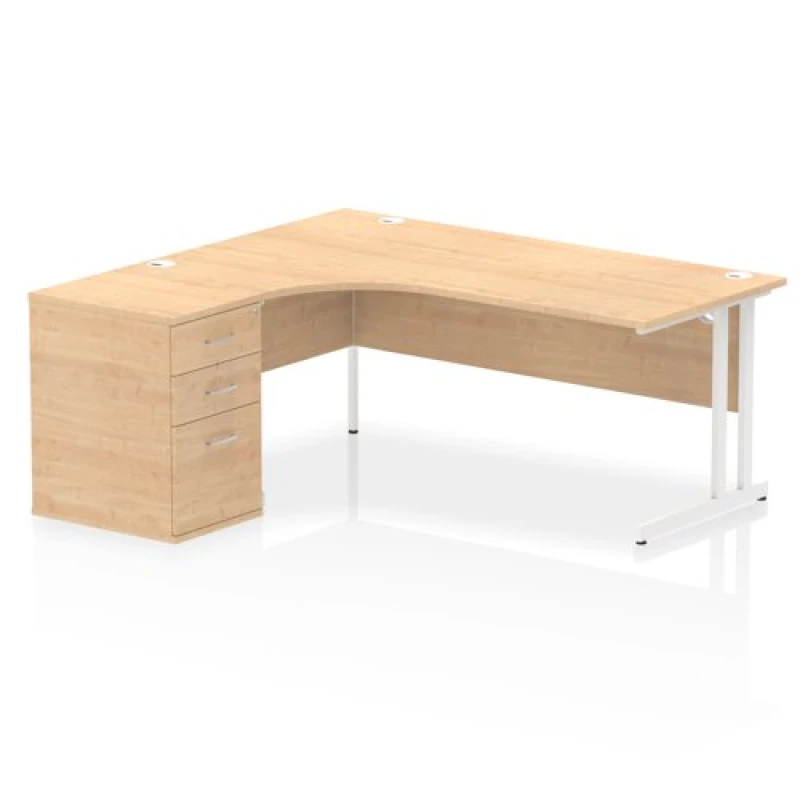 Image of Dynamic Office Solutions Impulse 1800mm Cantilever Left Crescent Desk Workstation I004122