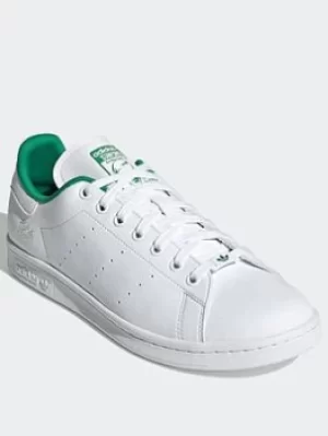 Image of adidas Originals Stan Smith Shoes, White/Green, Size 4.5, Men