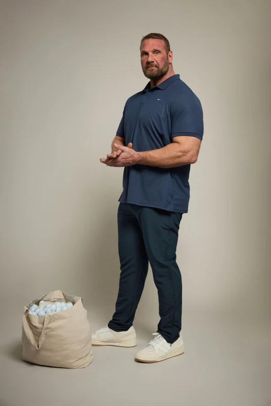 Image of BadRhino BadRhino Men Golf Polo Shirt in Dark Blue Size: large Dark Blue L Male 5063111695904