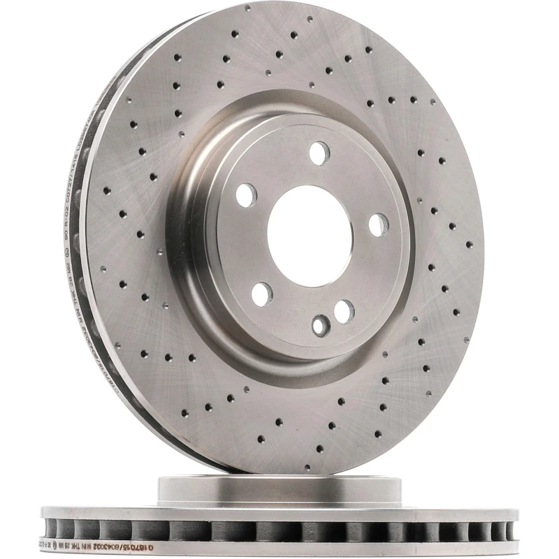 Image of STARK SKBD-0023206 Brake disc Front Axle, perforated/vented, Cast Iron, Uncoated, Untreated, without bolts/screws Cast Iron Brake Disc (82)