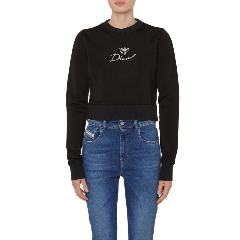 Image of Diesel F-Slimmy-G3 Crewneck Sweatshirt Black female 2XS