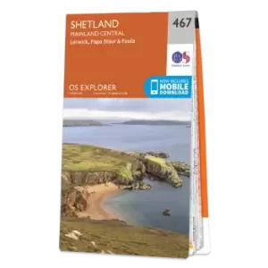 Image of Map of Shetland - Mainland Central