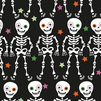 image of Duni Skeletons Black Napkins - 33cm 3ply - 20s