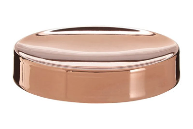 Image of Premier Housewares Clara Rose Gold Soap Dish, Reflective Rose Gold Finish Gold