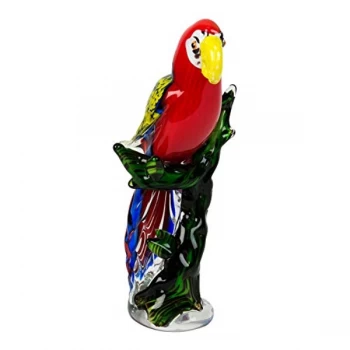 image of Objets d'art Glass Figurine - Red Parrot