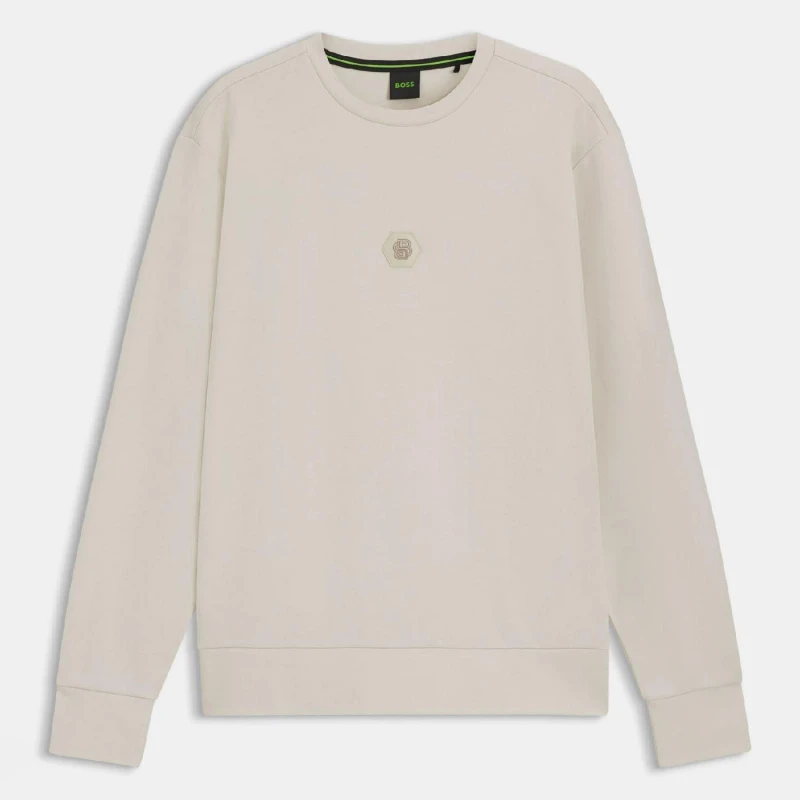 Image of Boss CN Future Cotton Blend Sweatshirt White male M