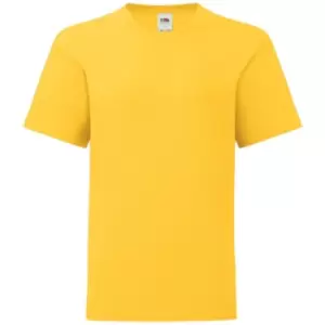 Image of Fruit Of The Loom Childrens/Kids Iconic T-Shirt (3-4 Years) (Sunflower Yellow)