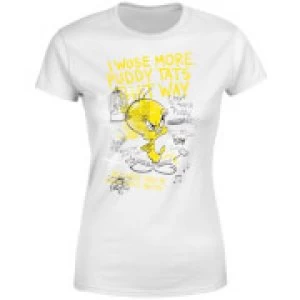 Image of Looney Tunes Tweety Pie More Puddy Tats Womens T-Shirt - White - 3XL