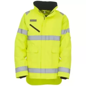 image of Yoko Unisex Hi-Vis Fontaine Storm Jacket (2XL) (Yellow) - Yellow