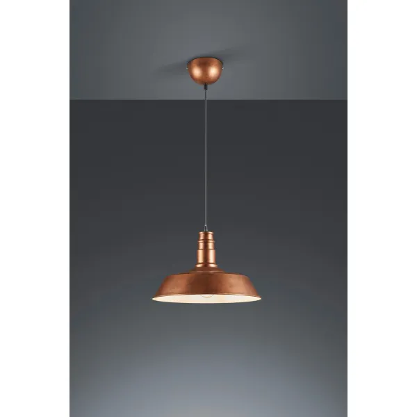 image of Will Modern Dome Pendant Ceiling Light Antique copper