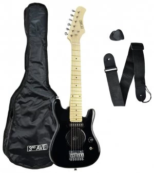 image of 3rd Avenue 1/4 Size Junior Electric Guitar - Black