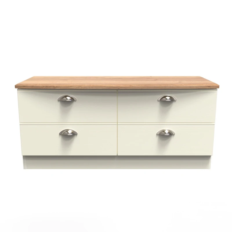Image of Ready Assembled 2 U Albert 4 Drawer Bed Box (Ready Assembled) Cream
