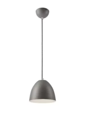 image of Livia Dome Pendant Ceiling Lights Silver, 1x E27