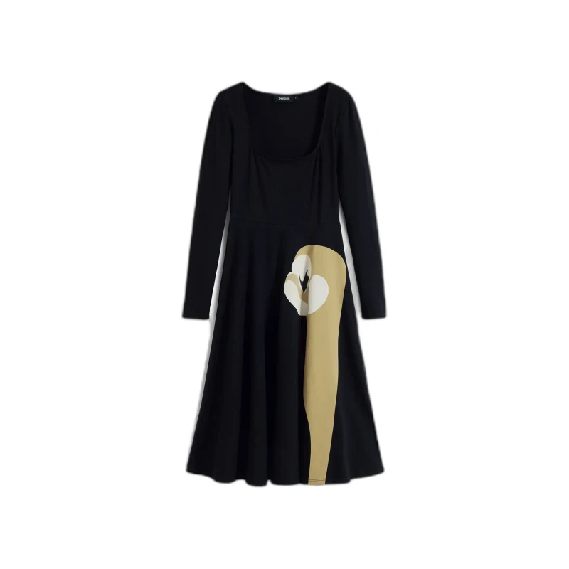 Image of Desigual Womens long sleeve dress Desigual Lirio Noir Female M