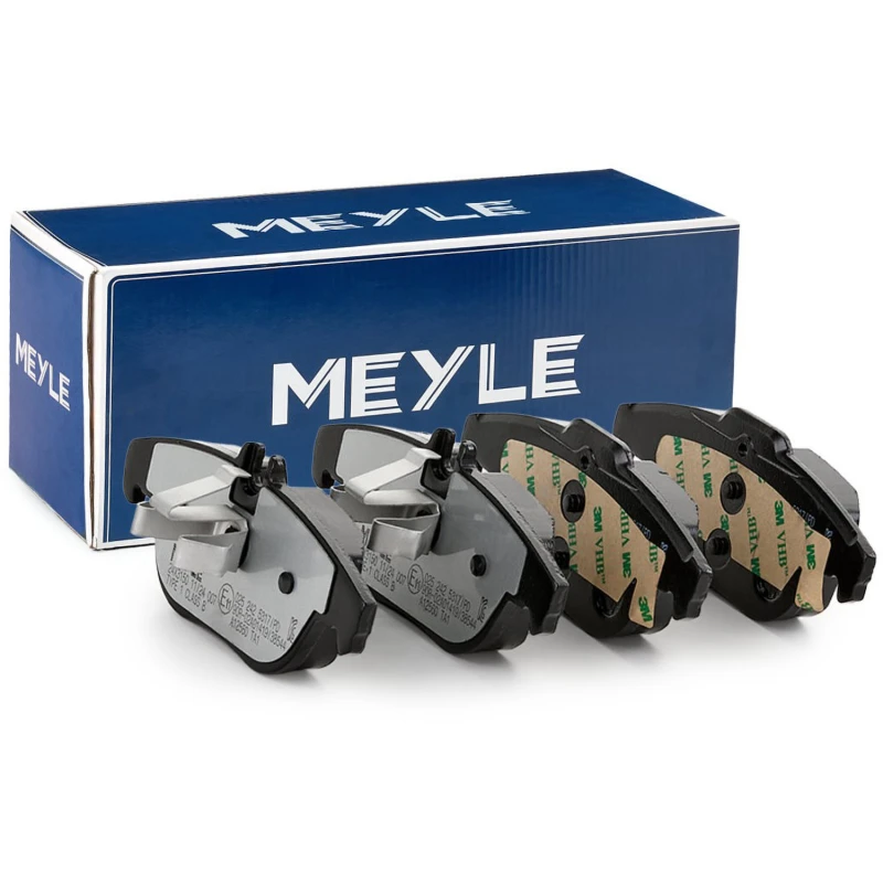 Image of MEYLE 025 242 5317/PD Brake pad set Rear Axle, prepared for wear warning indicator, MEYLE-PD Quality, with anti-squeak plate Brake Pad Set,disc brake