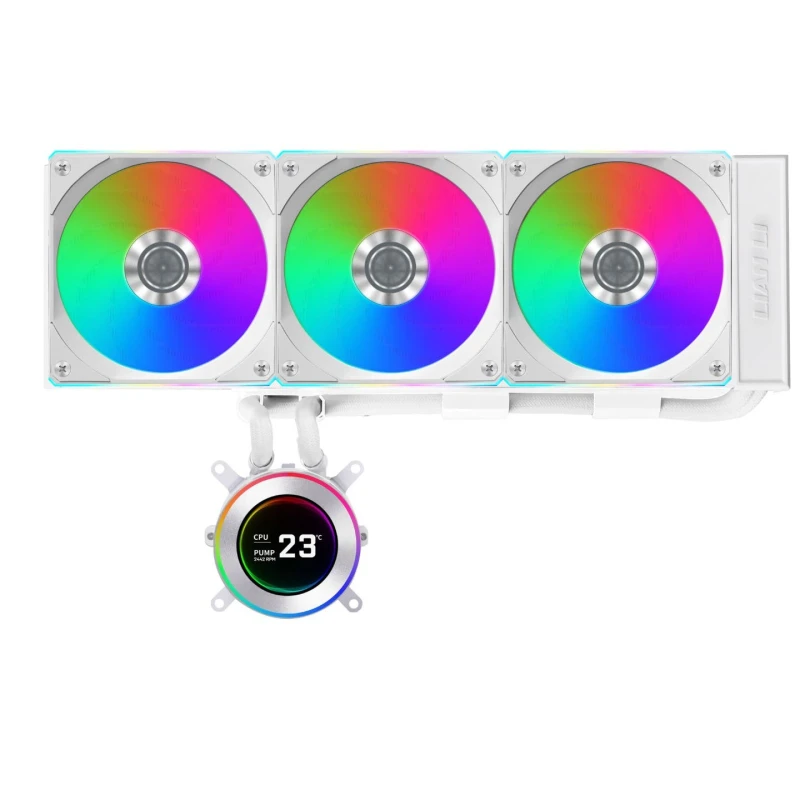 Image of Lian Li HydroShift II LCD-C 360R White All In One CPU Cooler - 360mm - GHS2LCD36RW