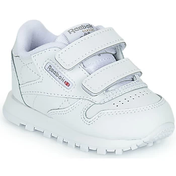 Image of Reebok Classic CL LTHR 2V boys's Childrens Shoes Trainers in White toddler,5 toddler,5.5 toddler,7 toddler,8.5 toddler,9 toddler,5.5 toddler,6.5 toddl