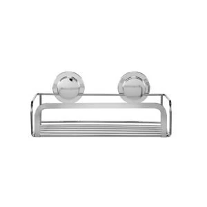 Image of Croydex Stick'n'Lock Chrome plated mild steel Single cosmetic basket