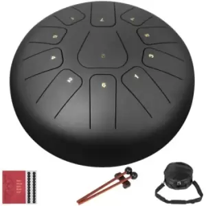 Image of Steel Tongue Drum 11 Notes 10" Percussion Instrument Bag Mallets Finger Picks