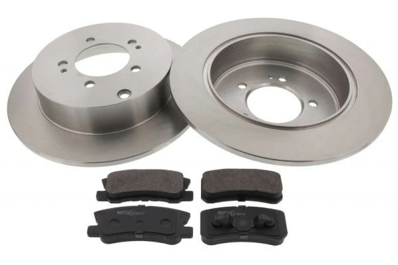 Image of MAPCO 47539 Brake disc and pads set Rear Axle, Brake Disc Type: solid Brake Set,disc brakes (3405)
