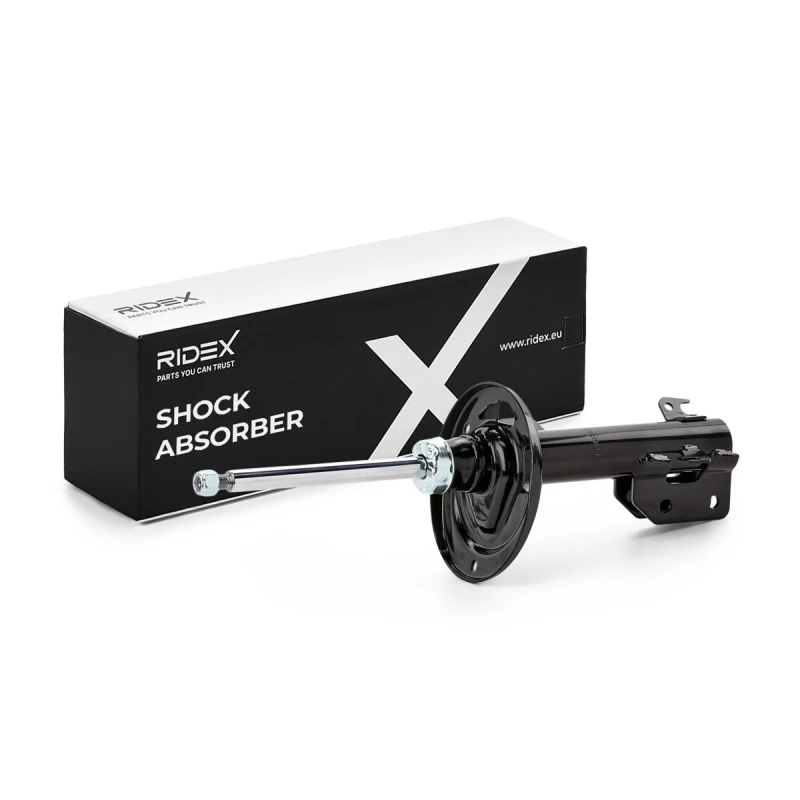 Image of RIDEX 854S19397 Shock absorber Front Axle Left, Gas Pressure, Twin-Tube, Suspension Strut, Top pin Shock Absorber (854)