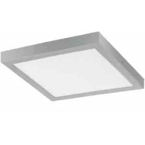 image of Loops - Wall / Ceiling Light Silver 400mm Square Surface Mounted 25W LED 3000K