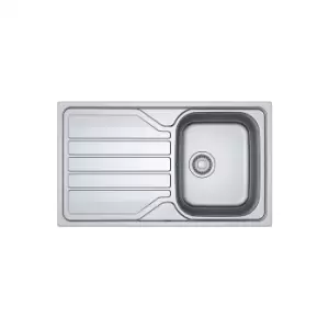 image of Franke Flash Stainless Steel Rectangular 1 Bowl Kitchen Sink (W)500mm