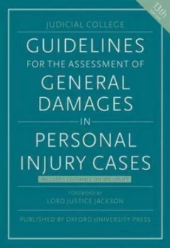 Image of Guidelines for the Assessment of General Damages in Personal Injury Cases by Judicial College Paperback