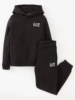 Image of Emporio Armani EA7 Sporty Core Identity Tracksuit Black Size 8 Years Boys