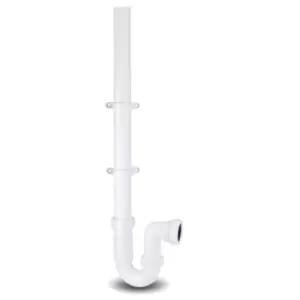 Image of Polypipe Washing Machine Trap 40mm with Upstand Pipe White WT59 - 613638