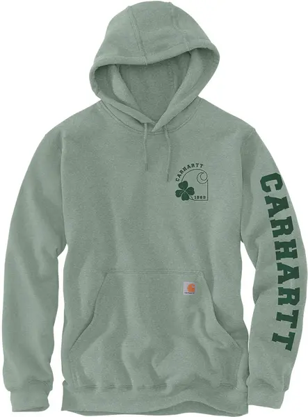 Image of Carhartt Loose Fit Midweight Shamrock Hoodie, green, Size 2XL