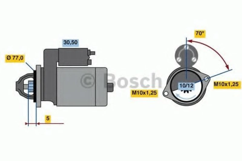 Image of Starter motor Bosch 0 986 022 720