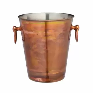 image of Barcraft Stainless Steel Sparkling Wine Bucket With Iridescent Copper Finish