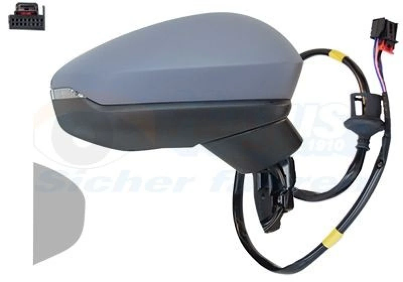 Image of VAN WEZEL Wing mirror VAN WEZEL 0367808