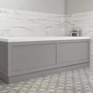 image of 1500mm Matt Grey Front Bath Panel - Baxenden