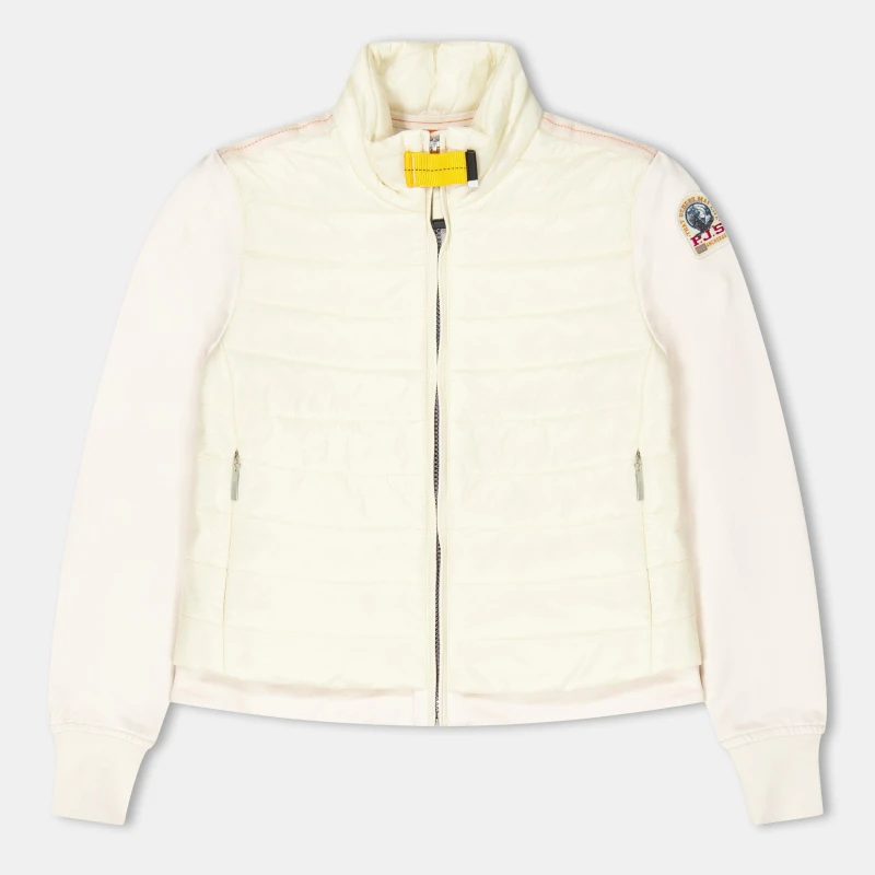 Image of Parajumpers Kids Nabia Padded Long Sleeve Stand Collar Short Puffer Jacket Moonbeam 0775 female 14Y