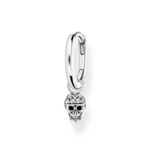 image of THOMAS SABO Silver Skull Single Hoop Earring