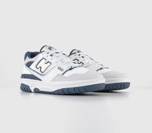 Image of New Balance Bb550 Trainers White Navy Offwhite, 8
