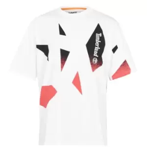 image of Timberland Crew Print T Shirt - White