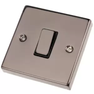 Image of Click Scolmore Deco 10A 1 Gang 2 Way Rocker Switch - VPBN411BK