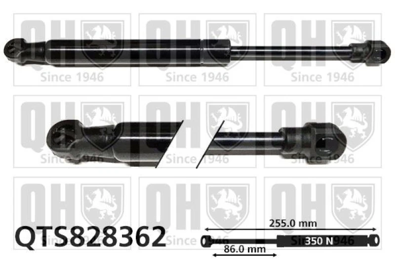 Image of QUINTON HAZELL Tailgate strut QUINTON HAZELL QTS828362